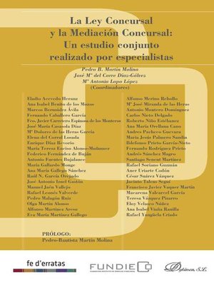 cover image of LA LEY CONCURSAL Y LA MEDIACIÓN CONCURSAL. UN ESTUDIO CONJUNTO REALIZADO POR ESPECIALISTAS